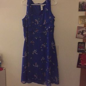 Blue floral dress
